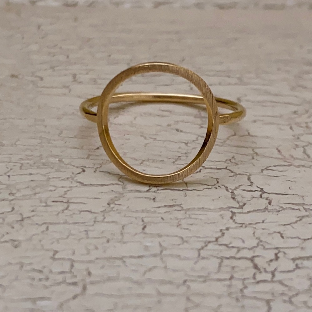 Gold Plated Circular Midi Ring